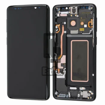 Sadedzināt Ēnas Oriģināla Samsung Galaxy S9 LCD Ar Rāmi G960F G960U Touch Screen S9 Plus G965F G965U Montāžas Instrumenti