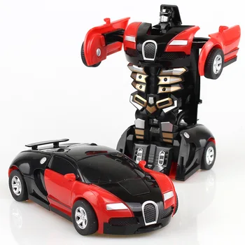 Sadursmes Pārveidojot Modeļa Robots Automašīnu Mini Deformācijas Transformācijas Inerciālas Rotaļlietas Bērniem Dāvanu