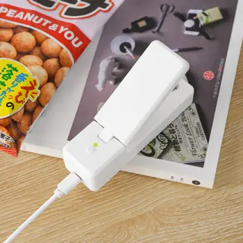 Sadzīves Mini Portatīvo Sealer Uzkodas Pārtikas Maisiņu Aizzīmogošanas Mašīnas jaukta tipa Plastmasas Maisā Siltuma USB Uzlādes Virtuves Piederumi