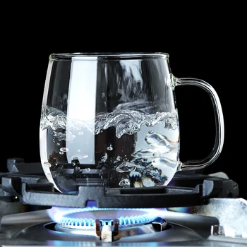 Sadzīves Stikla Teacup Gultiņa Biroja Siltuma Izturīgs Augstas Temperatūras sprādziendrošas Tējas Infuser Piena Rožu Ziedu Krūze Tējas Tase