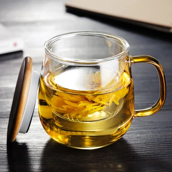 Sadzīves Stikla Teacup Gultiņa Biroja Siltuma Izturīgs Augstas Temperatūras sprādziendrošas Tējas Infuser Piena Rožu Ziedu Krūze Tējas Tase