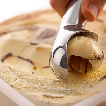 Saldējums Scoop Virtuve Deluxe Metāla Non-Stick Anti-Freeze Saldējumu Kausi Karoti 180mm Ilgi