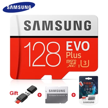 Samsung EVO Plus microSDXC Atmiņas Karte 64GB, 128GB un 256 gb Class 10 Microsd TF Kartes U3 100MB/s SD Adapteru, Lai Kameru Ātra piegāde