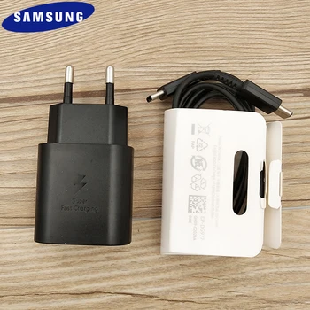 Samsung S20 Ultra Piezīme 10 20 Ātru Lādētāju, Oriģinālo 25W Ātrās Uzlādes Adapteri USB C Uz C Tipa Kabeli Galaxy S20 Plus/S20+ A80