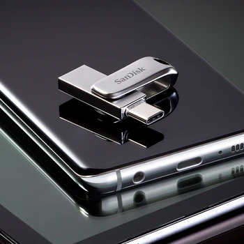 SanDisk Tipa C Flash Drive USB 3.1 DDC4 Pendrive 256 gb 64Gb, 128Gb 32Gb Ultra Dual pen drive Type-C Android tālrunis