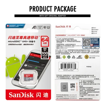 Sandisk Ultra Micro SD 64GB, 128GB 32GB 200GB 256 GB 400GB Atmiņas Kartes 16GB microsd kartes TF/SD Zibatmiņas Kartes C10, Telefona, PC, GPS