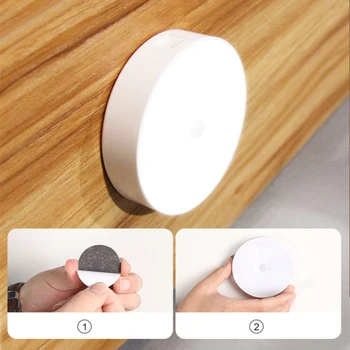 Saprātīga Ķermeņa Indukcijas Lampas LED Nakts Gaisma USB Lādējamu Enerģijas taupīšanas Kustības Sensors Siltu Gaismu Mājas Guļamistaba Kāpnēm