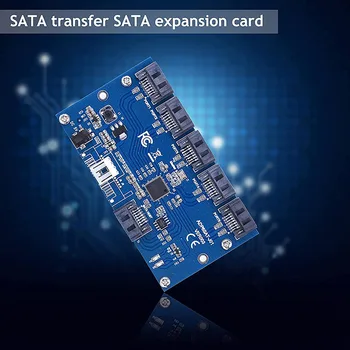 SATA 1 Līdz 5 Ostas Pārveidotājs, SATA Converter Paplašināšanas Karti, Reizinātājs Harddrive Cieto Disku (HDD, SSD Piederumu