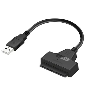 SATA USB Adapteris SATA 3 Kabeli, atbalsta 6Gbps par 2.5 Collas Ārējo SSD HDD Cieto Disku 22 Pin Sata III Kabeli USB 2.0/3.0,20 cm