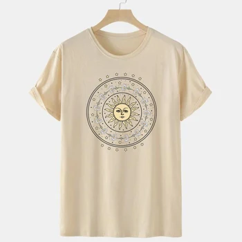 Saule Daisy Debess T Krekls Vintage Estētisko Lielgabarīta Sieviešu T-Krekls Sieviešu Vasaras Īsām Piedurknēm Grafikas Tees Retro Dāmu Topi,