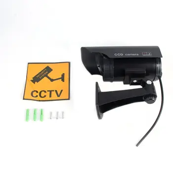 Saules Powered Viltus Kameru Dummy Kameras Augstas Simulācijas CCTV Kameras Mājas Novērošanas Kamera Ar Led Sarkanā Gaisma Mirgo