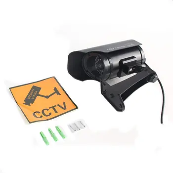 Saules Powered Viltus Kameru Dummy Kameras Augstas Simulācijas CCTV Kameras Mājas Novērošanas Kamera Ar Led Sarkanā Gaisma Mirgo
