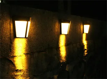 Saules Spilgti Sienas gaismas 6LED Silts/Balts Krāsains Dārza Gaismas Ūdensizturīgs Sienas Žoga Puse Ielas Āra Gaismas Eiropas Stils