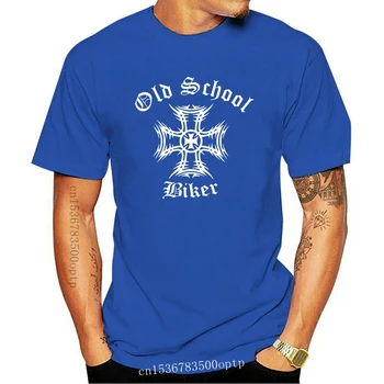 Schwarzes T-krekls Old School Biker Dzelzs Krusts Kreuz Dk109 Krekls Kokvilnas Augstums Kvalitāti Cilvēks, T Krekls