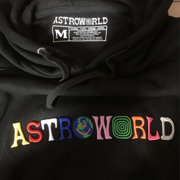SCOTT TRAVIS Astroworld Izšūti Varavīksnes Vēstuli VĒLOS JUMS BIJA ŠEIT, drukāt Vīrieši Sievietes Pulovers pelēkā vārna Modes Hip Hop sporta Krekls