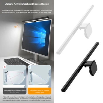 Screenbar Gaismas Galda Lampas Datoru, Klēpjdatoru USB LED Gaismas, Galda Lampas Lasījumā Regulējams LCD displeja Ekrāna daļa lightbar