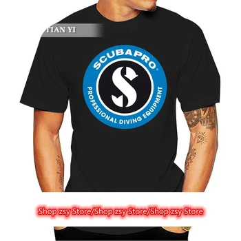 SCUBAPRO Zemūdens Aprīkojumu Logo Vīriešu Melns T-Krekls, Izmērs S-3XL T Topi Īsām piedurknēm TEE Krekls