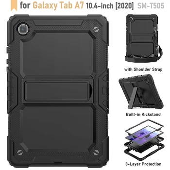Seguma Tablet Case for Samsung Galaxy tab A7 10.4 Gadījumā 2020. Gadam T500 T505 T507 Mīksta Silikona Triecienizturīgs, Ar Kakla Siksniņu