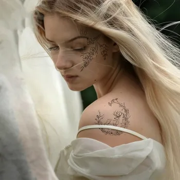 Sejas Tetovējums Bull Vadītājs Sejas Uzlīmes, Kaklu, Rokas Atpakaļ Atdzist Dizaina Sexy Body Art Ūdensnecaurlaidīgus Pagaidu Tetovējumu Uzlīmes, lai Vīrietis Sieviete