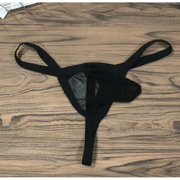 Seksīgi Bikini, Sandales Vīriešu Ultra Plānas Caurspīdīga Apakšveļa Vīriešu Dzimumlocekļa Maisiņš Sandales Mini T-atpakaļ Biksītes Acs Elpojošs G-String Tanga