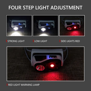 Sensora LED Lukturis Portatīvie Mini XPE Super Spilgti Lukturu USB Lādējamu Kempings Gaismas Ūdensizturīgs Zvejas Darbojas Laternas