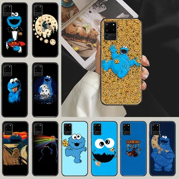 Sesame Street COOKIE MONSTER Tālrunis case For Samsung Galaxy Note 4 8 9 10 20 S8 S9 S10 S10E S20 Plus UITRA Ultra black krāsošana