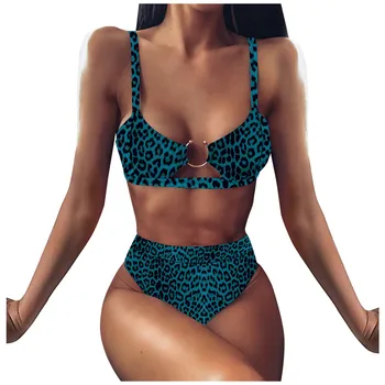 Sexy bikini ir 2021. sieviete Gredzenu Bikini Push-Up Polsterējumu Peldbikses, Peldkostīmu Beachwear Uzstādīt bikini tanga mujer купальник женский#K2
