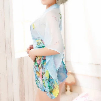 Sexy Kimono Naktskrekls Yukata Sievieti Japāņu Ziedu Modes Yakata Jaciņa Haori Zīda Sleepwear Atpūtas Valkāt Pidžamas Kleita