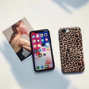 Sexy Leopard Prain TPU Silikona Case Cover iPhone 11 12 Pro Max Mini 6s 7 8 Plus Matēts Mīksto Gadījumos, iphone X XR XS MAKS.
