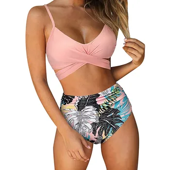 Sexy Sievietes Bikini Ir 2021. Sieviešu Svītrainām Drukāšanas Polsterēta Push Up 2 Gabals Bikini Komplekti Peldkostīmi Beachweart sieviešu peldēšanas tērps