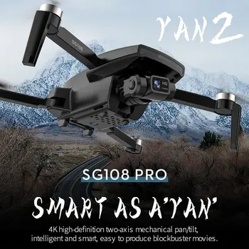 SG108 PRO 4K Dūkoņa 2-Ass Gimbal Profesionālās Kameras GPS 5G WiFi FPV Dron Brushless Garā Distance 1000m RC Quadcopter, 26 Minūtes