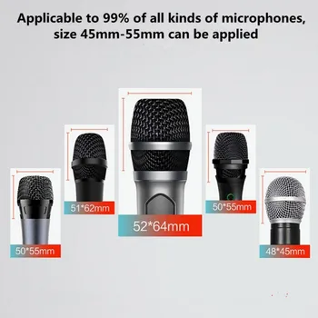 Shakeproof Mikrofons Anti-Ritošā Gredzenu,Aizsardzības Stienis Apakšā Piedurknēm Turētājs Mic Aizsardzības,Mikrofons Priekšējā Stikla Putu Vāciņu