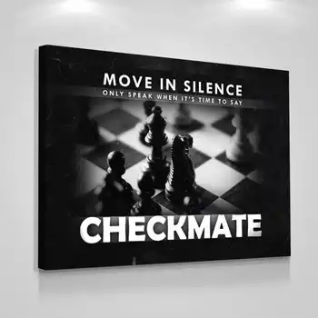 Sienas Mākslas Mājas Dekoru Audekls Vēstules Pārvietot Klusumā Drukāt Glezna Melnā Mūsdienu Plakātu, Dzīvojamā Istaba Moduļu Bildes Rāmis Mākslas darbam