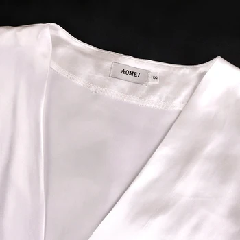 Sievietes Baltās Blūzes Ilgi Laternu Piedurknēm, V veida Kakla ar Vidukļa Jostu Plus Lieluma Elegants Pavasara Rudens Puse, Dzimšanas dienas Modes Topi Krekls