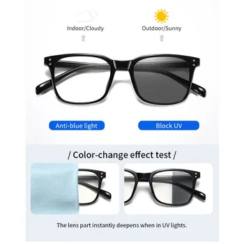 Sieviešu Anti Zilā Gaisma Brilles Photochromic Saulesbrilles Āra Iekštelpu Briļļu Pilnīga Tuvredzība Optisko Rāmis UV400 2020 Jaunas