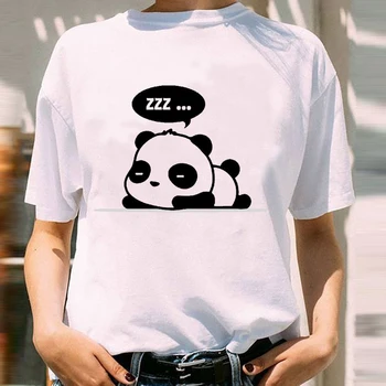 Sieviešu Grafiskais Panda Patīk Smieklīgi Pavasara Vasaras 90s Karikatūra Īsām Piedurknēm Dāma Drukāt Sieviešu Apģērbi Topi, t veida gabalus T T-Krekls