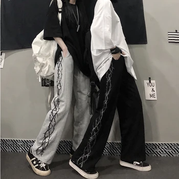 Sieviešu Ikdienas Bikses Iespiesti Pilna Garuma Harajuku Dizainers Atdzist Meitene High Street Zaudēt Mīksto Ins Stilīgi Sieviešu Pavasara Karstā Pārdošanas