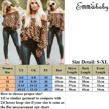 Sieviešu Leopard Krekli Pie Pleca Drukāšana, Mīksti Topi, Džemperi, Elegants Dāmu Blūze Stilīgs Femme Blusa Krekls Apģērbi