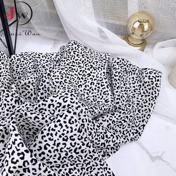Sieviešu Leopards Drukāt Vintage Ilgi 2021. Gada Vasaras Elastīgs Viduklis Elegants Birojs Dāmas Šifona Svārki Saia Faldas Jupe