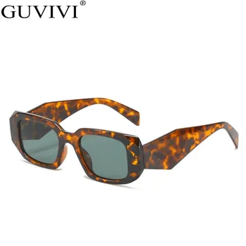 Sieviešu Maza Kadru Laukumā Saulesbrilles Classic Retro Leopard Glāzes Brūnās Brilles Vīriešiem Luksusa Zīmolu Saules Aizsardzības Brilles UV400