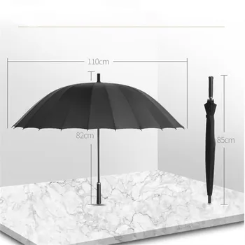 Sieviešu Parapluie Biznesa Jumta Vīriešiem Kvalitātes 24K Stipra Pretvēja stikla šķiedras plāksnes Rāmja Koka Garš Rokturis Jumta