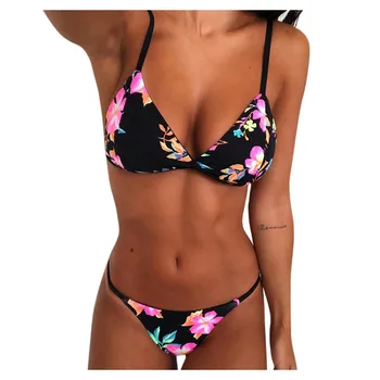 Sieviešu Sexy Drukāt Brazīlijas Bikini Komplekts High Cut Bikini Komplekts Pavada 2021 peldkostīms Vasarā Divas Gabals Peldkostīms Biquini 40