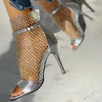 Sieviešu Sexy Sandales Dobi Siksnu Sprādzes Peep Toe Augstiem Papēžiem Dāmas Sūkņi Modes Plus Lieluma Apavi Ir 2021. Kurpes Vasaras Puse