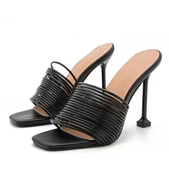 Sieviešu Vasaras Potītes Siksniņu Sandales Dāmas Plānas Augstiem Papēžiem Puse Kleita Kurpes Sieviešu Modes Sexy Sandales Sieviete Square Toe Kurpes Ir 2021.