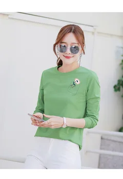 Sieviešu zaļš Krekls Modes T-ShirtT t-veida Krekls ar īsām piedurknēm