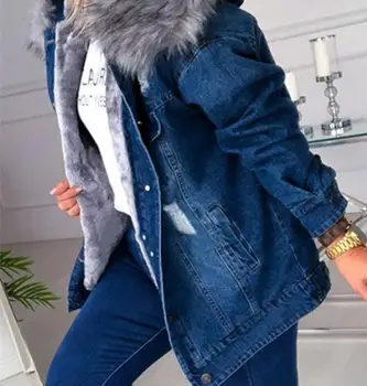 Sieviešu žaketes pavasarī ir 2021. jaka sievietēm ziemā, liela izmēra džinsa jaka dāmas Plus samta siltumu sieviešu džinsi, mētelis, veste femme