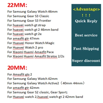 Siksna Par Samsung Galaxy skatīties 3 46mm joslu zvejas rīku s3 Pierobežas Klasiskais neilona 22mm 20mm WatchWoven Neilona Joslas 20mm 22mm Rokas