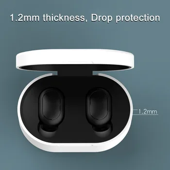 Silica gel Soft Gadījumos Xiaomi Redmi AirDots Earbuds uzlādes Lodziņā Protecter mi Airdots ausī Carcasa Fundas Eirdots Etui