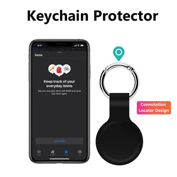 Silikona Aizsargājošu Uzmavu Apple Airtag Gadījumā atrašanās vietas Segtu Keychain Airtags-tracker 1PC Silikona Gadījumā Airtags Accessorie