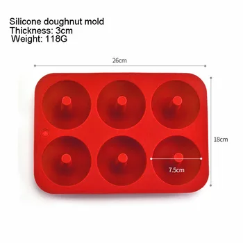 Silikona Donut Cepšanas Veidnes Ailē Panna ar Non-stick BPA Free Cookies Pelējuma Lapa Virtuļi Renes Viegli Tīrīt Trauku mazgājamā mašīna, Mikroviļņu
